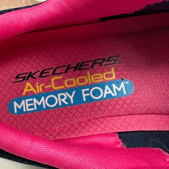 Skechers Womens Flex Sole 2.0 Navy Pink Athletic Shoes Sz 9 Memory Foam Comfort - Picture 9 of 13